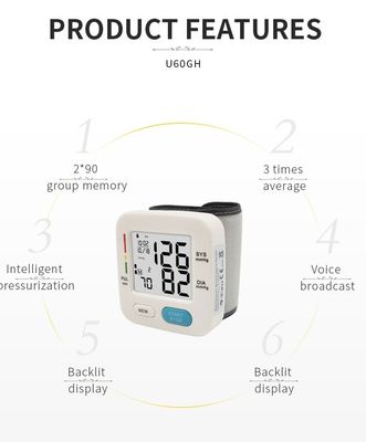Muñeca completamente automática electrónica 200/Min del monitor de la presión arterial de Digitaces