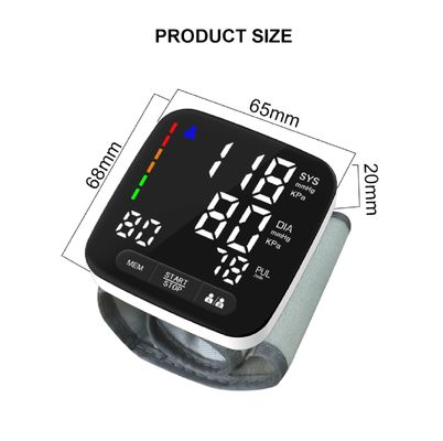 Sphygmomanometer portátil de la salud del monitor de la presión arterial de la muñeca de Digitaces exacto