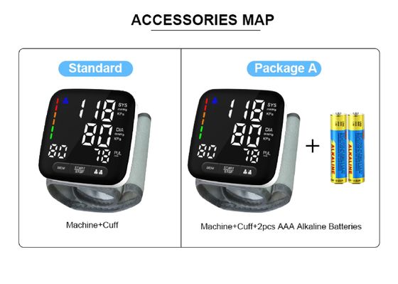 Sphygmomanometer portátil de la salud del monitor de la presión arterial de la muñeca de Digitaces exacto