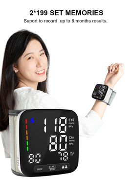 Sphygmomanometer portátil de la salud del monitor de la presión arterial de la muñeca de Digitaces exacto