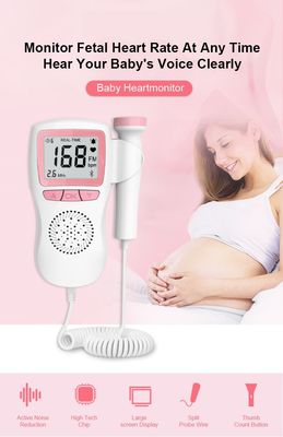 Monitor fetal del latido del corazón del bebé de la máquina de Doppler del monitor portátil de Doppler para las mujeres embarazadas