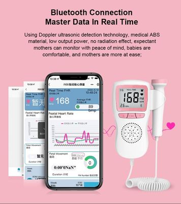 Monitor fetal del latido del corazón del bebé de la máquina de Doppler del monitor portátil de Doppler para las mujeres embarazadas