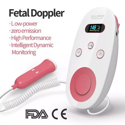 El monitor de corazón fetal casero maternal de Doppler mide al bebé infantil Doppler fetal del latido del corazón