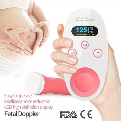 El monitor de corazón fetal casero maternal de Doppler mide al bebé infantil Doppler fetal del latido del corazón