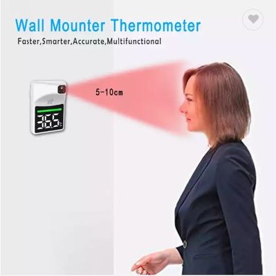 No entre en contacto con el instante infrarrojo montado en la pared de la frente del termómetro de la temperatura del LED Digital que lee la exhibición
