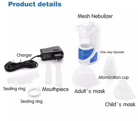 Nebulizador ultrasónico práctico del niño del hogar de la máquina adulta del inhalador con el adaptador de la máscara de la boca