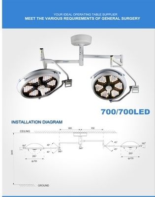 Lámpara de funcionamiento Shadowless del LED con las lámparas médicas de la sala de operaciones de la lámpara de la cámara