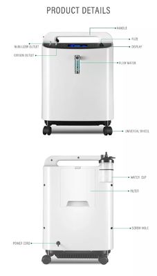 concentrador casero médico de 5L el 93% Respironics Oxyge con el color blanco de la alarma de la pureza