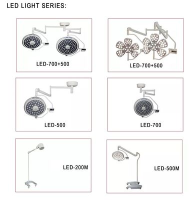 La forma ligera quirúrgica de la flor del LED llevó la lámpara de funcionamiento Shadowless de la bóveda doble ligera de la operación