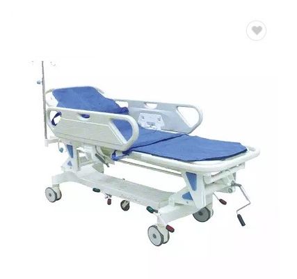 Coche del muelle del transporte de la emergencia de la mesa de operaciones de la barandilla del ABS para el hospital