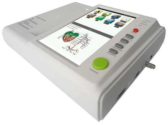 12 CE portátil ISO de la máquina del metal ECG del electrocardiógrafo de Digitaces del canal