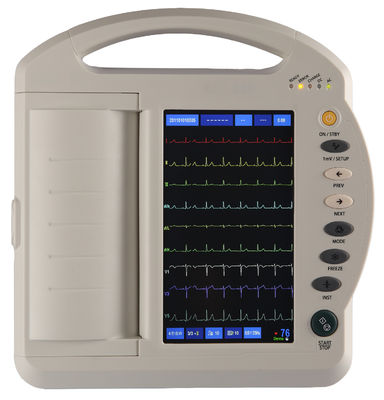 Canal 12 7 ventaja del estándar 12 del electrocardiógrafo de la máquina de la pantalla táctil de la pulgada ECG