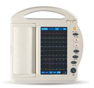 Canal 12 7 ventaja del estándar 12 del electrocardiógrafo de la máquina de la pantalla táctil de la pulgada ECG